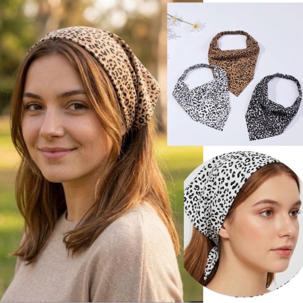 Bandanas trio style Leopard Print